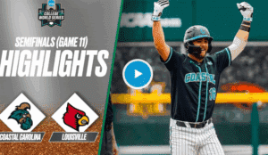 Coastal Carolina y LSU disputan la final del College World Series en Omaha