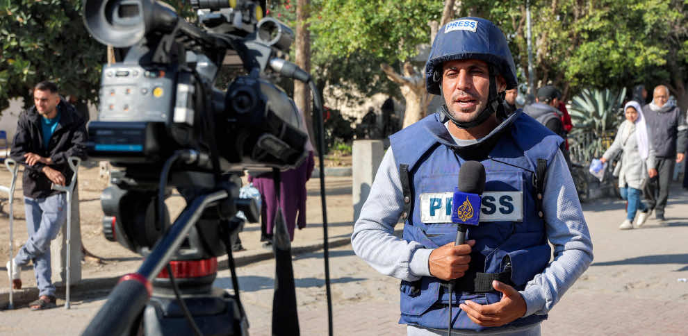 Mohammed Qreiqeh, uno de los corresponsables de Al Jazeera en Gaza que murió en el ataque de este domingo