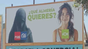 Vox instrumentaliza el miedo al inmigrante con una campaña xenófoba en El Ejido