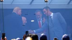 Trump y Sánchez limaron asperezas en el palco del Mundial