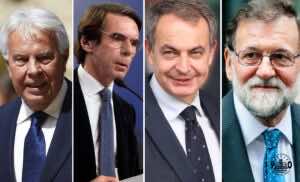 González, Aznar, Rajoy y Zapatero: negocios privados con recursos del Estado
