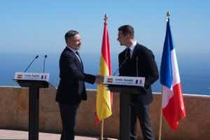 Abascal celebra la Fiesta Nacional en Ceuta con el ultra francés Bardella